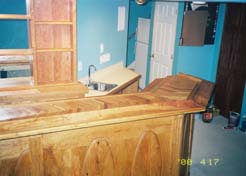 Front view of bar & sink area