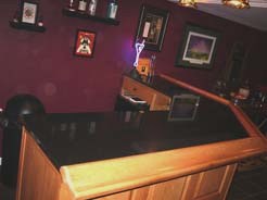 Top view of arm rail & bar top