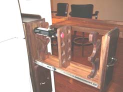 8-bottle wine rack in upper section