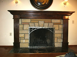 Walnut mantel