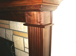 Cap molding at top of columns