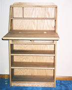 Partitioned shelf inside