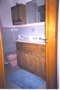 Red oak bathroom vanity