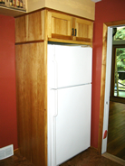 Refrigerator cabinet w/side panel