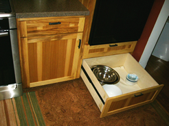 Drawers under oven