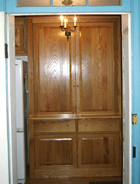 Baker's cabinet seen from main kitchen