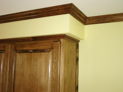 3" Crown molding around entire kitchen