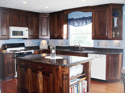 Walnut kitchen & island