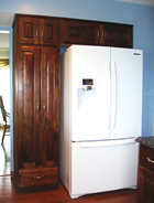 Floor-to-ceiling pantry & refrigerator cabinet